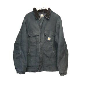 Vintage Carhartt C03  52 TALL‎ Arctic Quilt Duck Canvas Black Work Jacket Coat